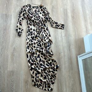 Leopard Long Sleeved Dress. Size 4